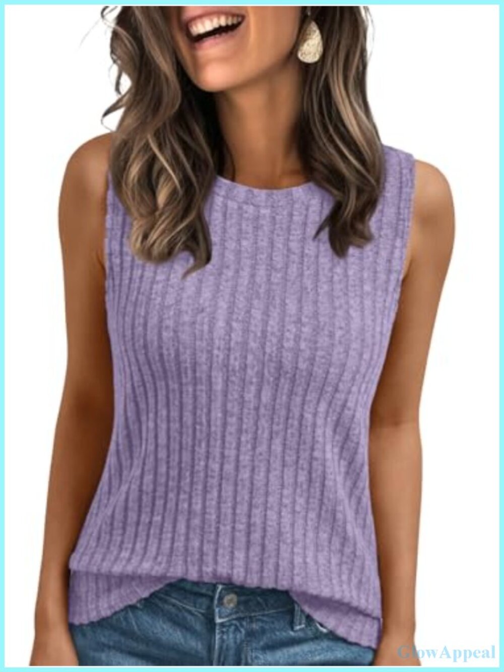 Womens Sleeveless Tank Top Soft Stretchy Casual Summer Layering Tee